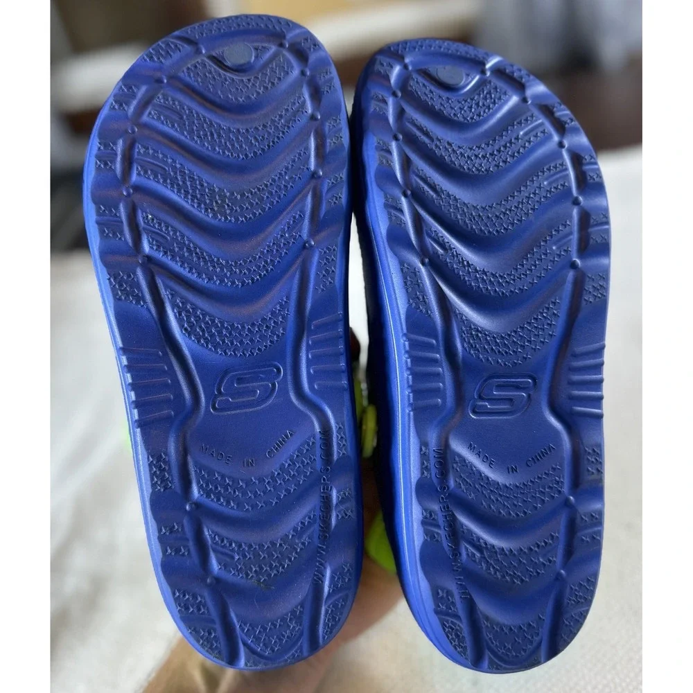 Skechers Shoes Kids Size 8‎ Blue Green Clogs Slip On Lightweight Water Sandals